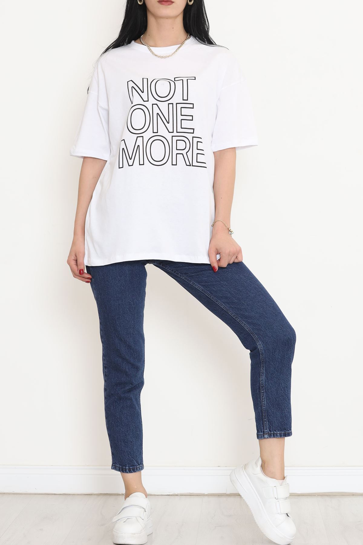 Printed Oversize T-shirt White - 16504.1567.