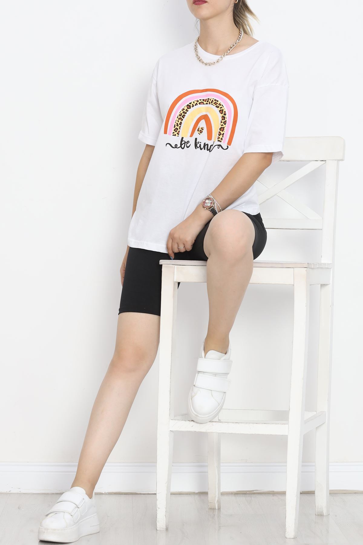 Printed Crew Neck T-shirt White - 16522.1567.