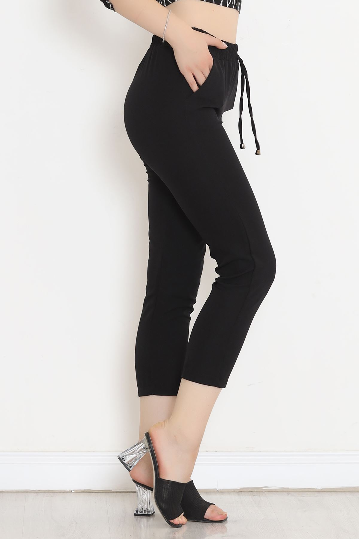 Elastic Waist Pants Black - 20819.683.