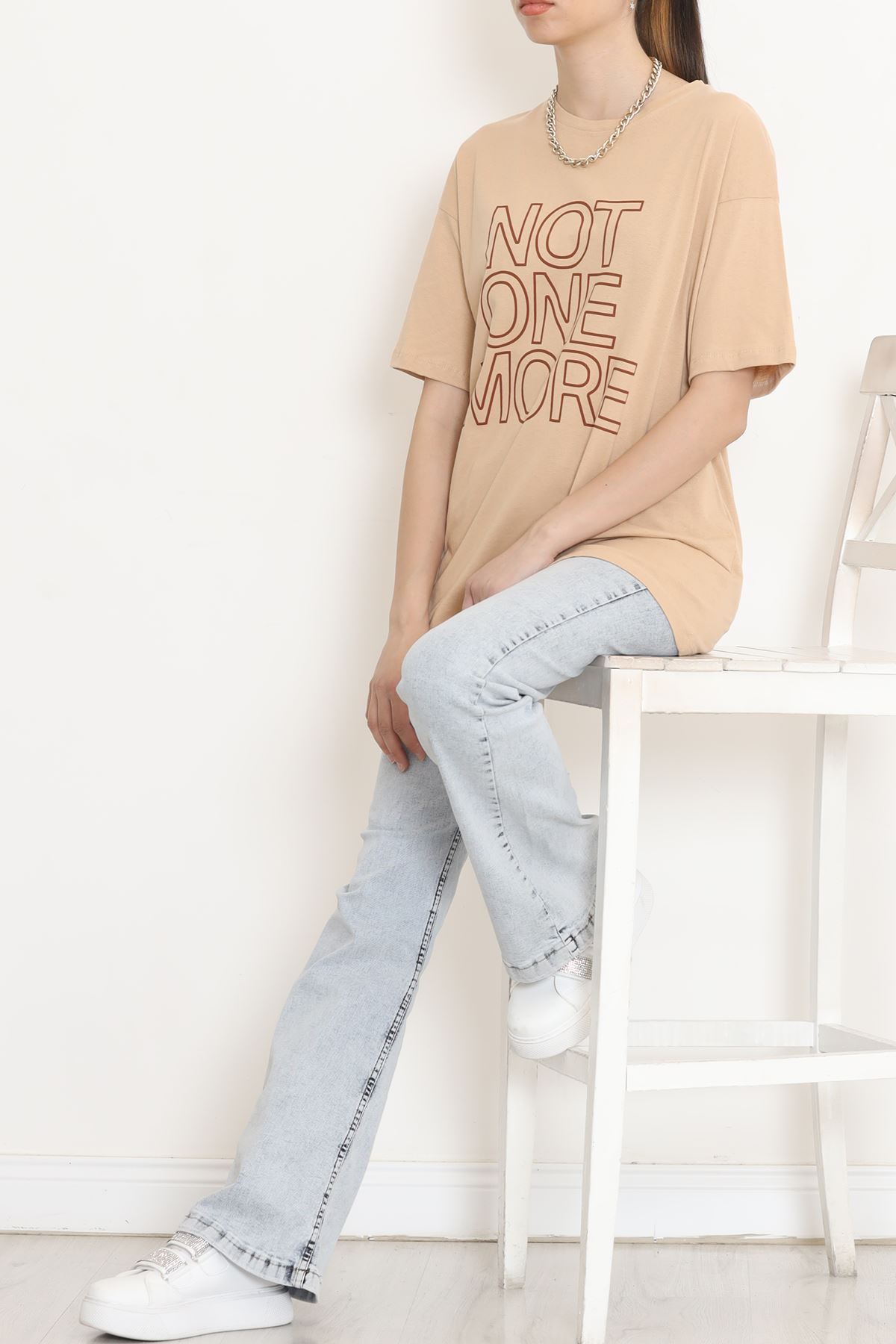 Printed Oversize T-Shirt Mink - 16504.1567.