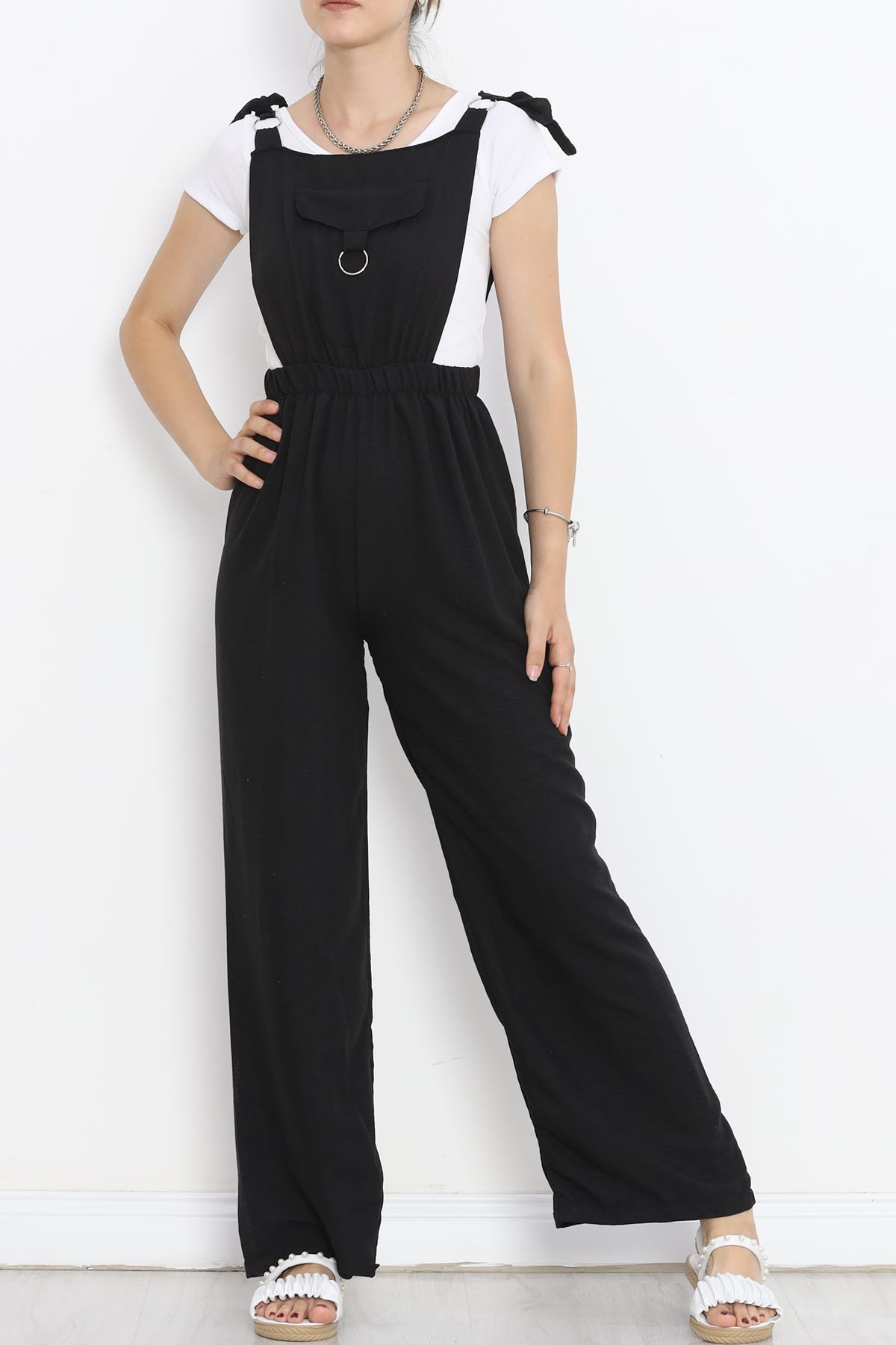 Jumpsuit Black with Elastic Waist - 18530.683.