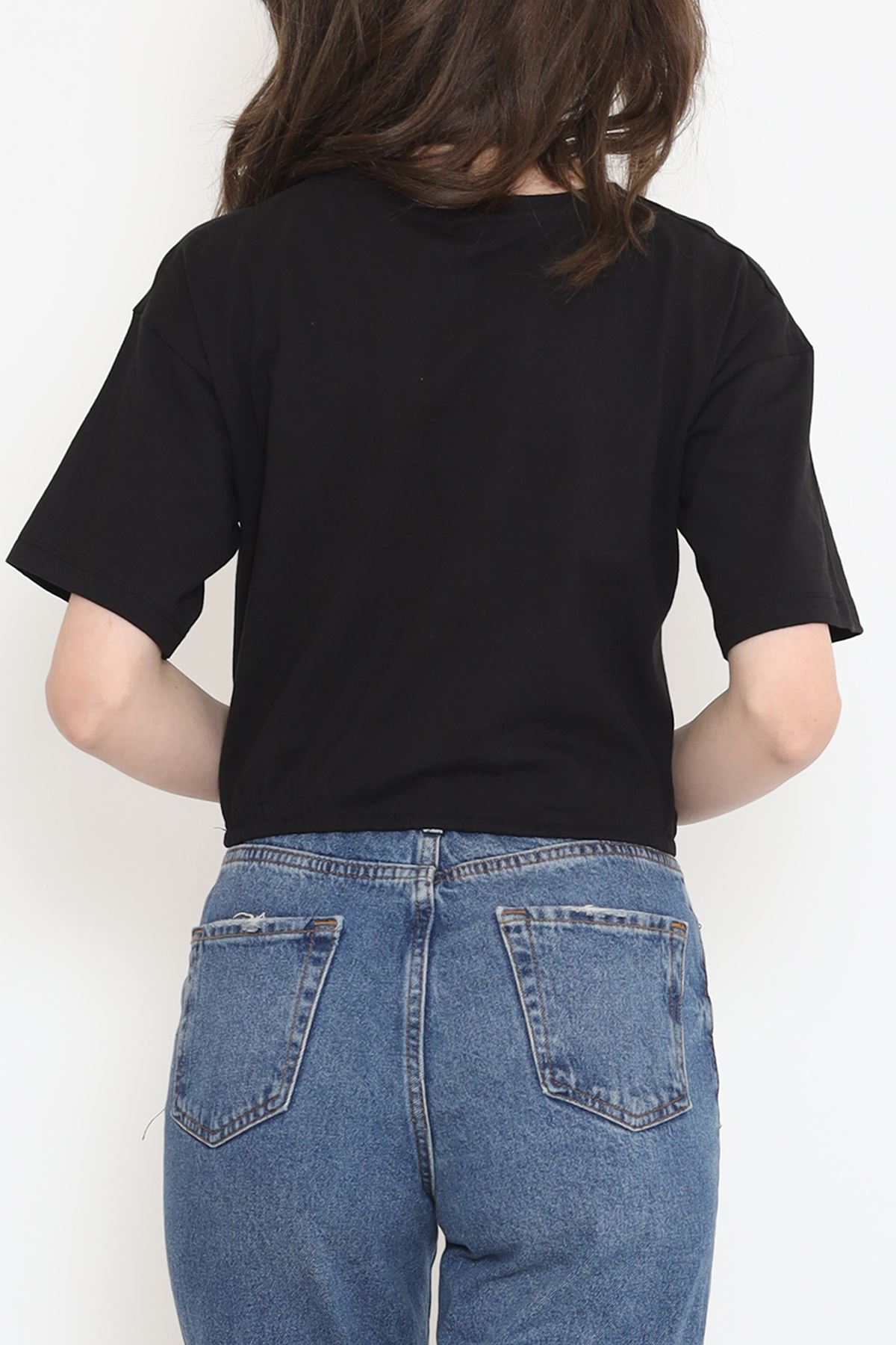 T-shirt with Elastic Waistband Black - 16541.1567.