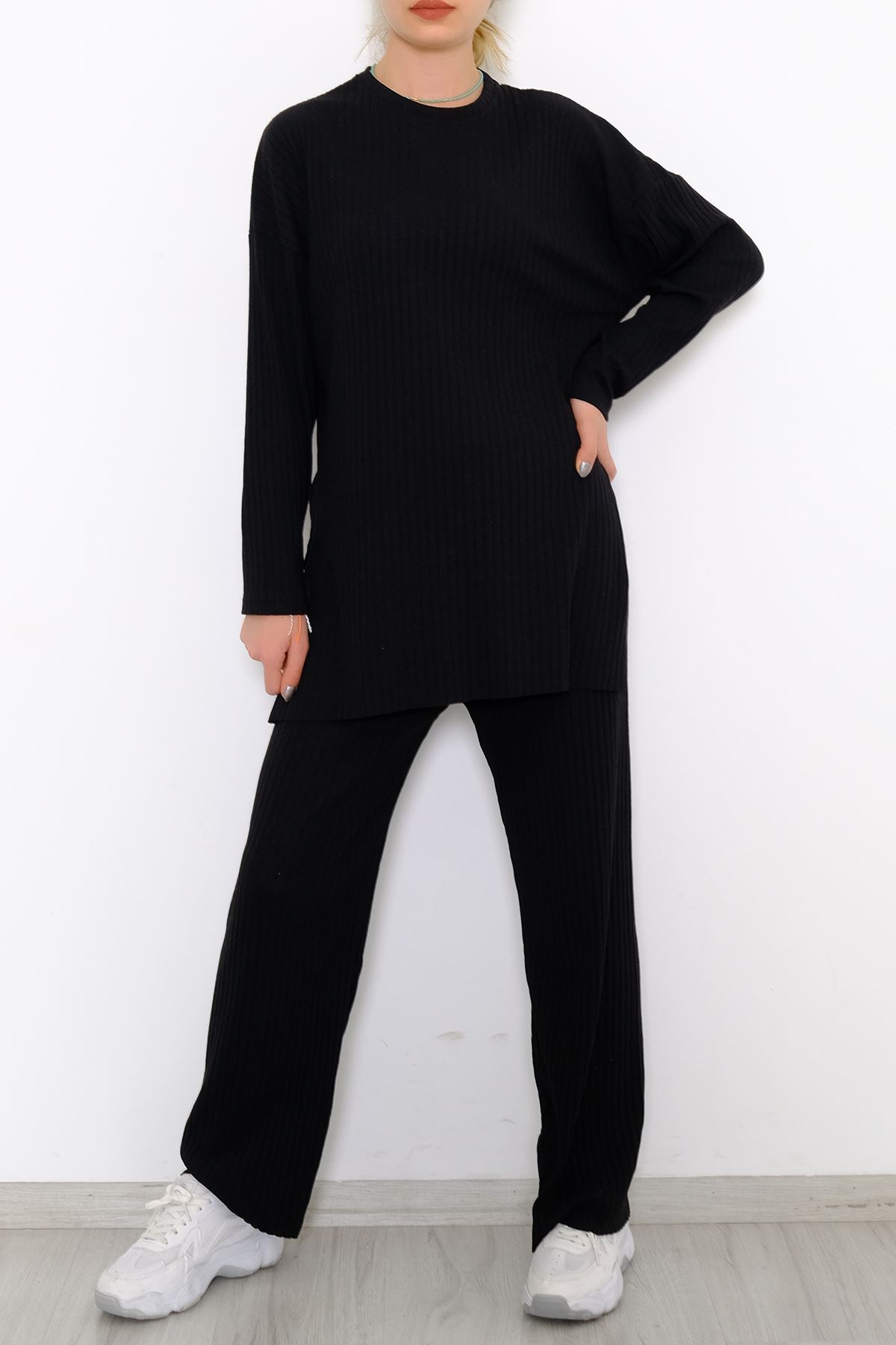 Long Sleeve Fitted Suit Black - 10147.1567.