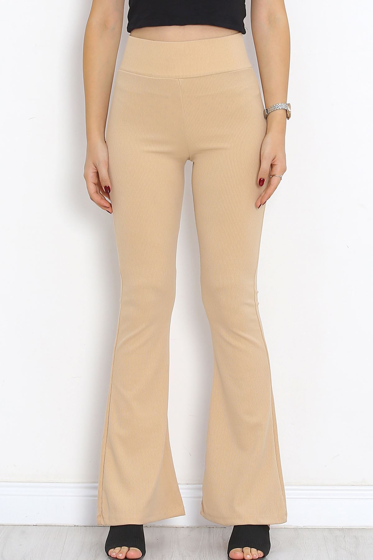 Flared Leggings Beige - 222.1247.