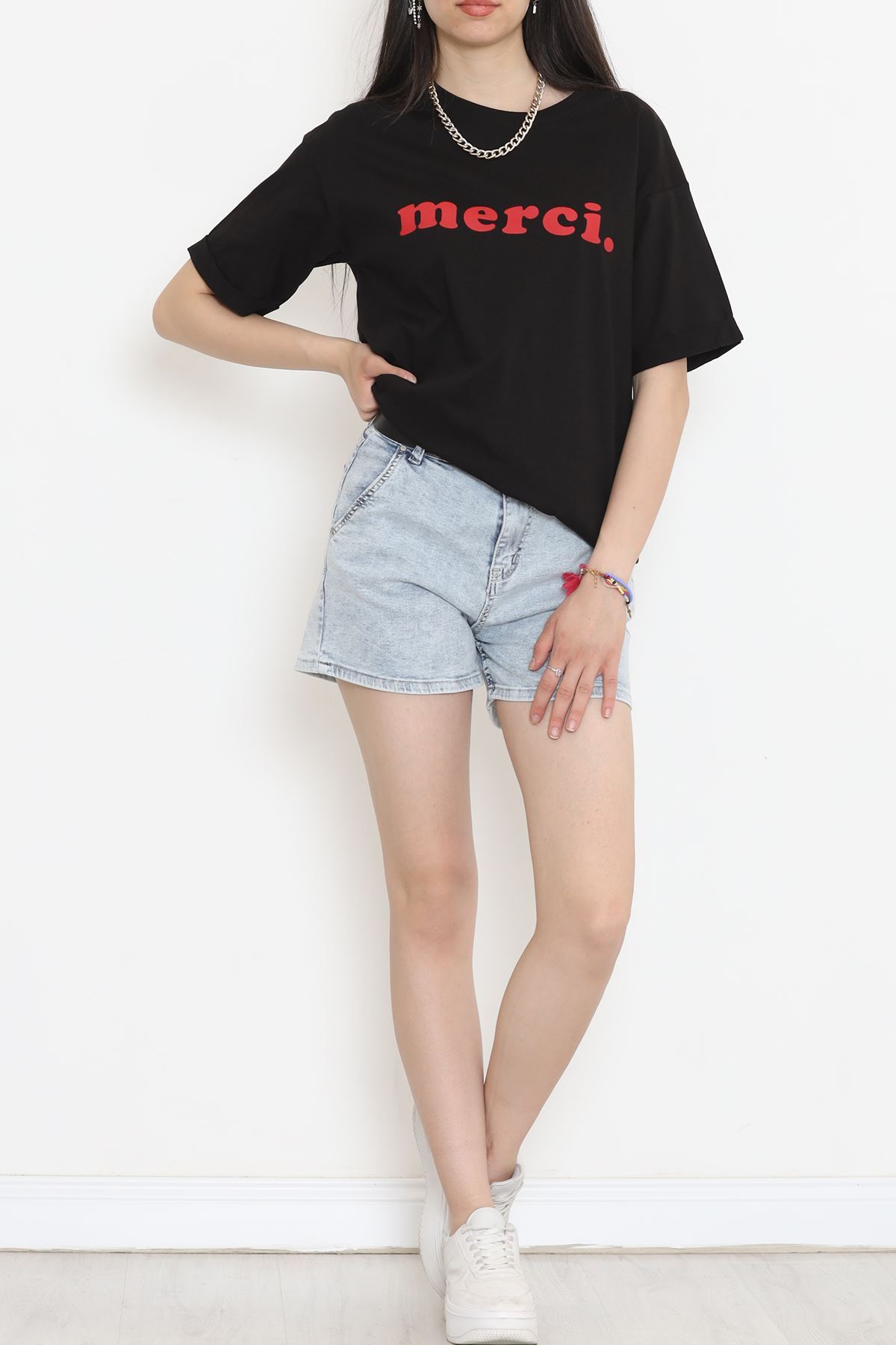 Printed Double Sleeve T-Shirt Black - 16536.1567.