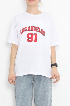 Printed Crew Neck T-shirt White - 16510.1567.