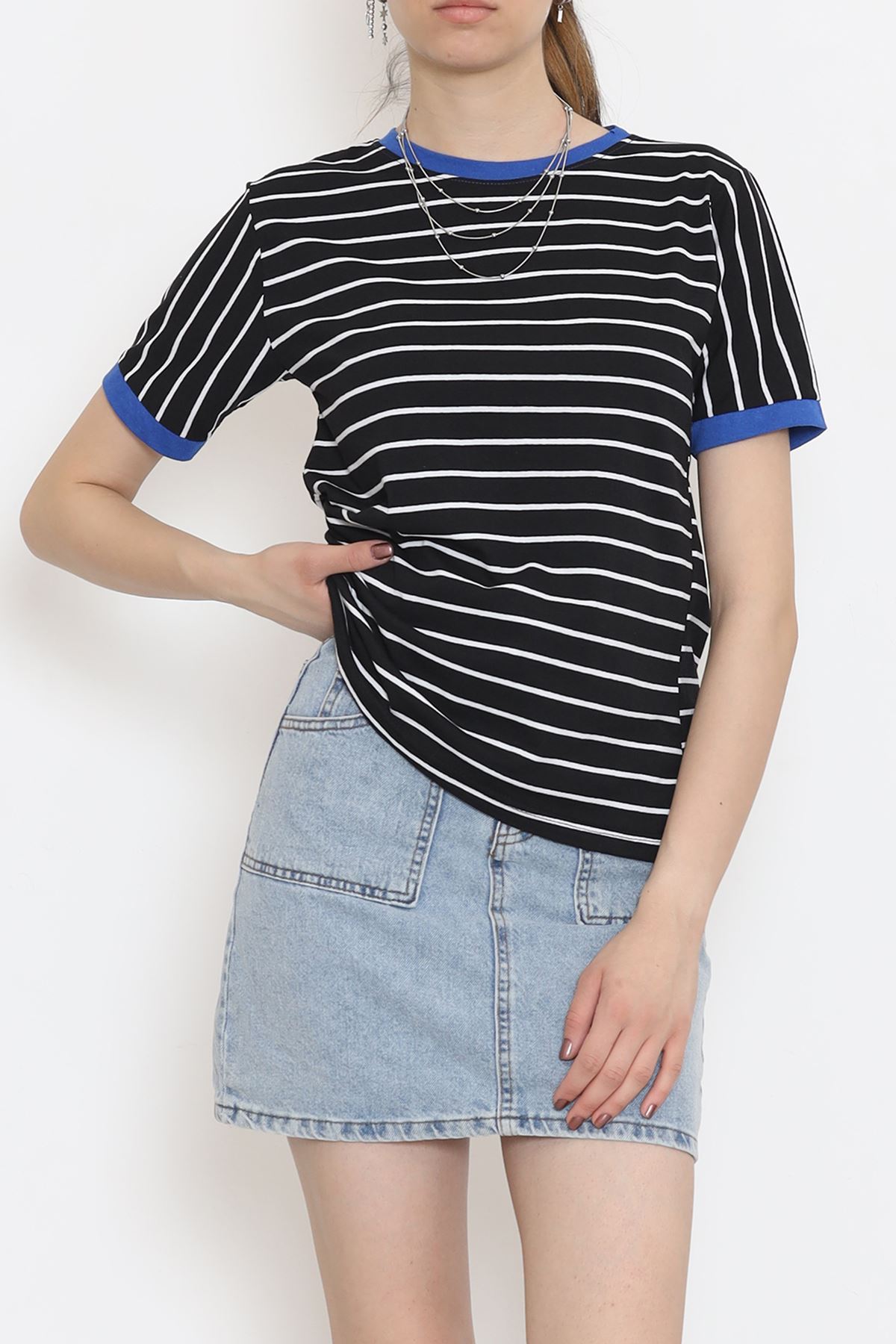 Striped Suprem T-shirt Blacksaks - 15919.1567.