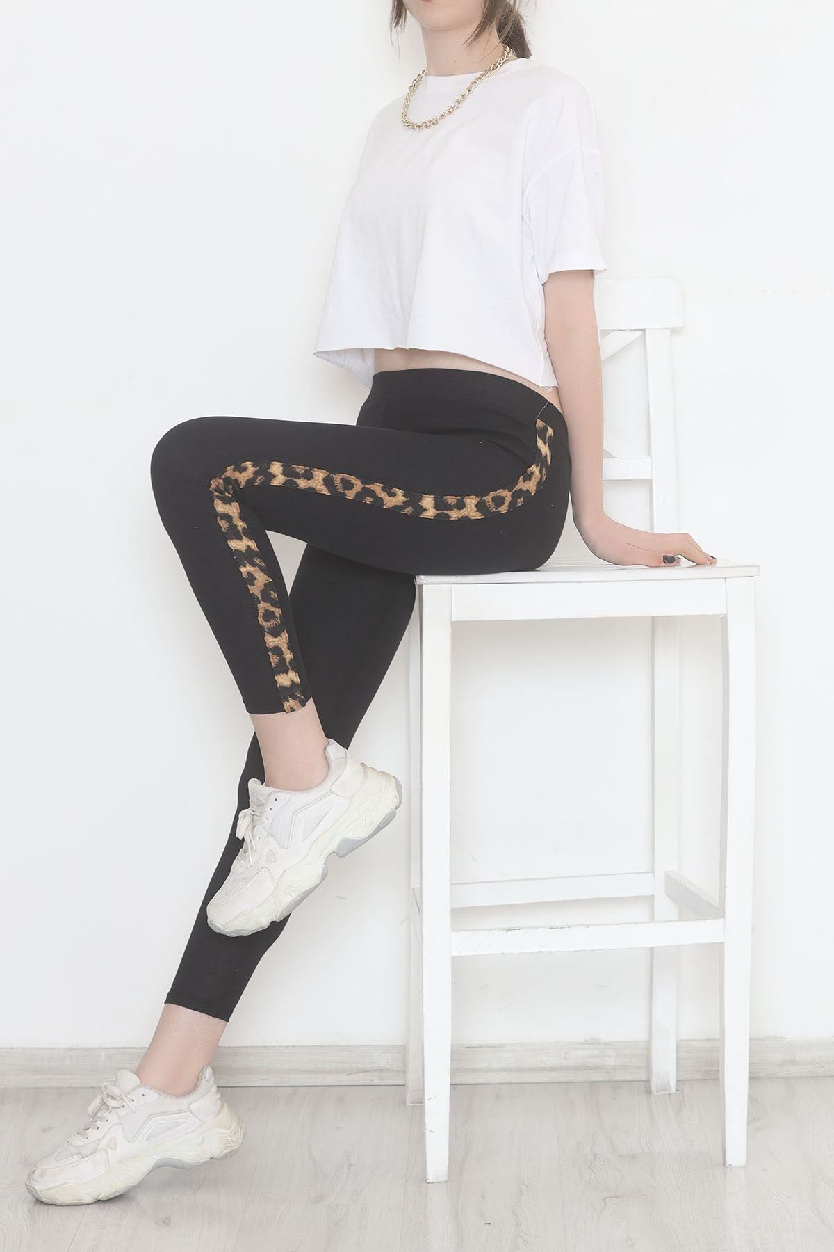 Single Stripe Ribbed Leggings Blackleo - 10293.1567.