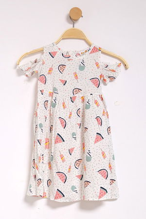 3-7 Years Printed Dress White - 623485.1576.