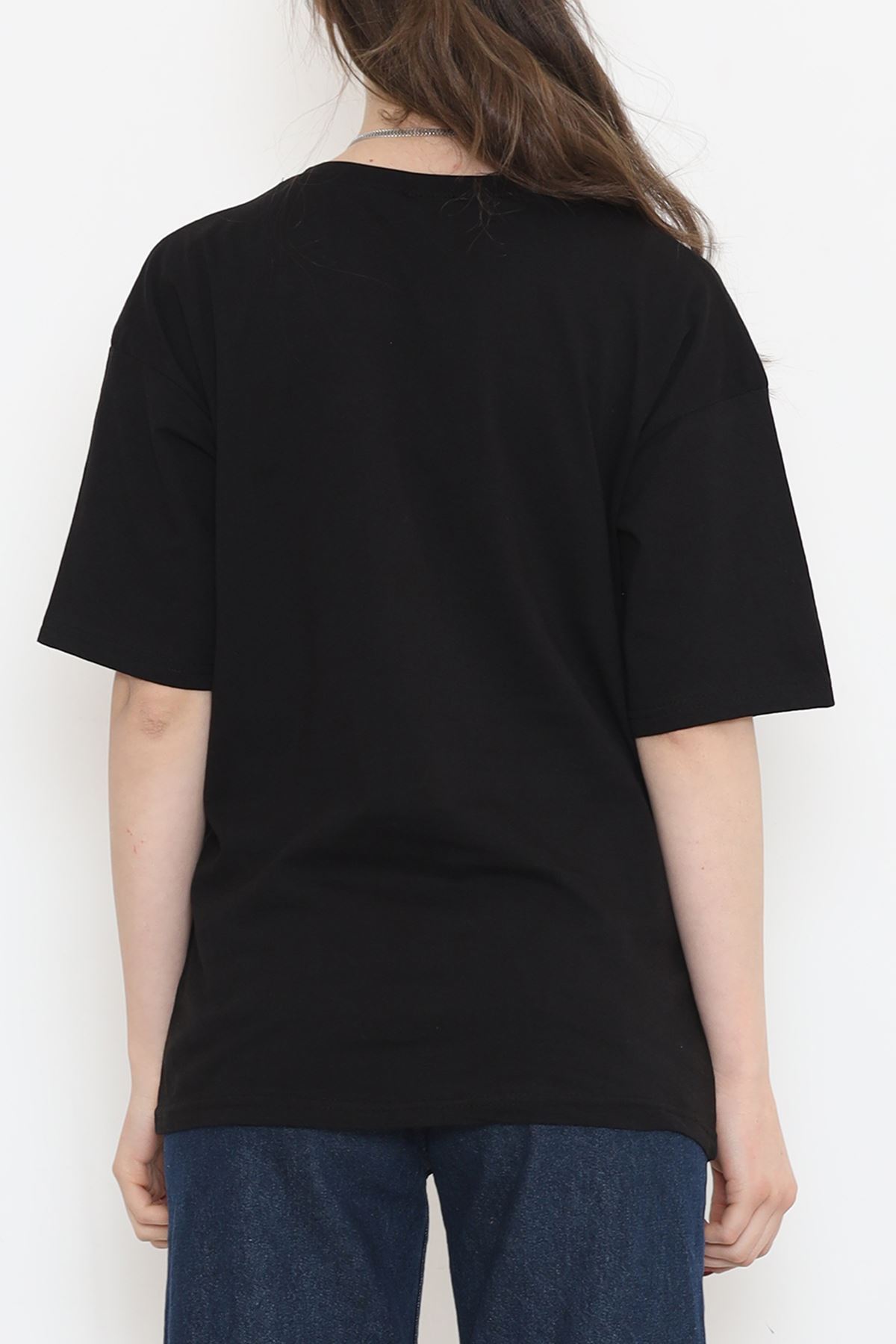 Printed Crew Neck T-shirt Black - 16513.1567.