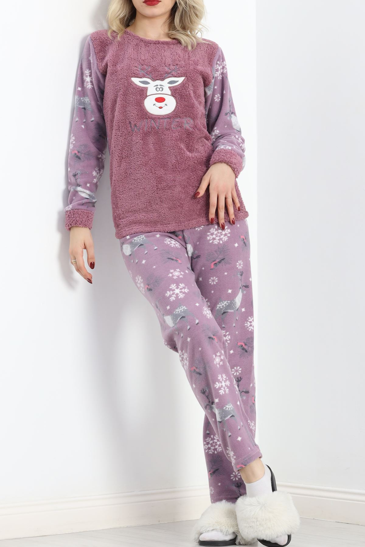 Peluş Polar Pijama Takımı Lilagri - 19178.1050.