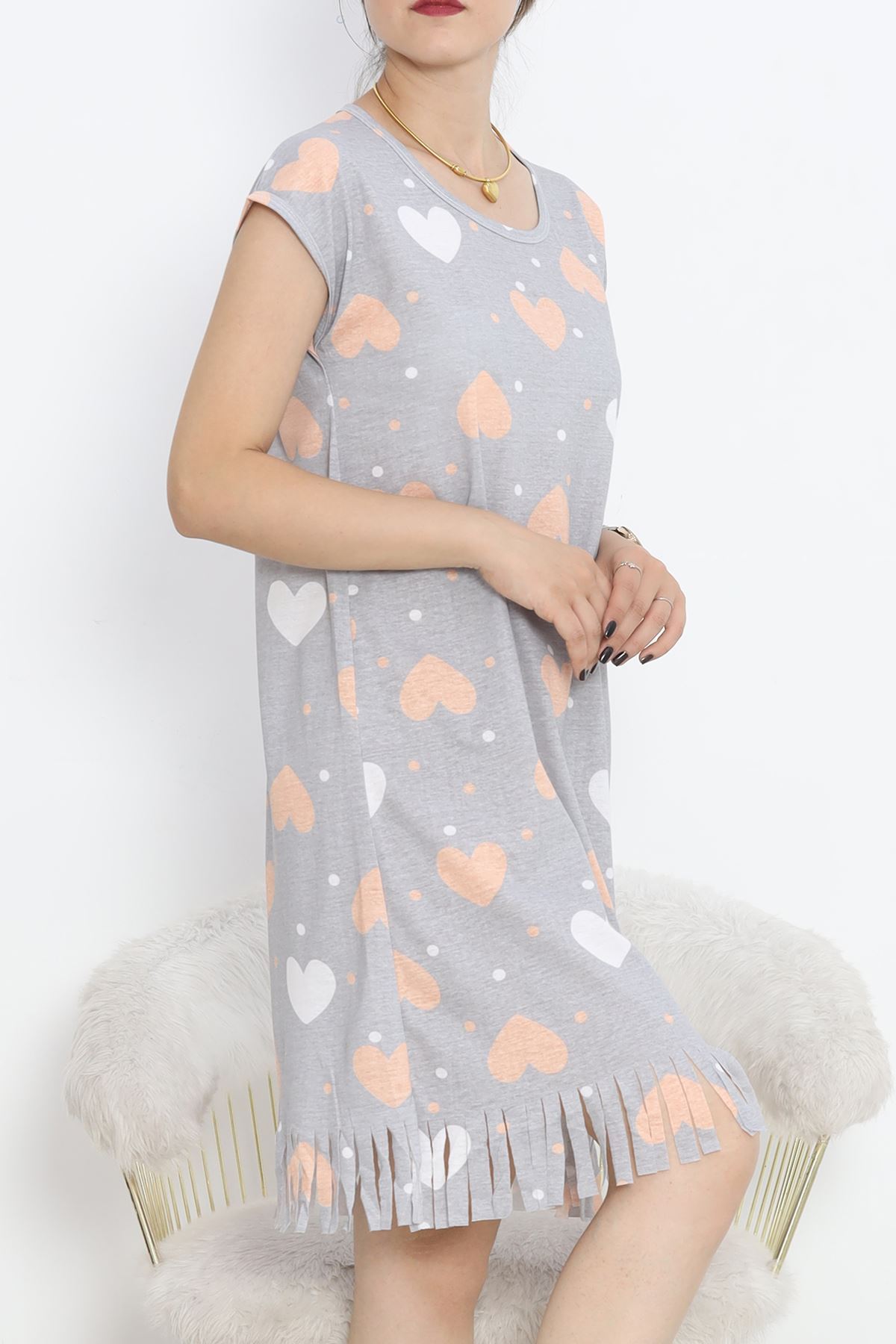 Printed Rotation Tasseled Dress Grituruncu - 263.1287.