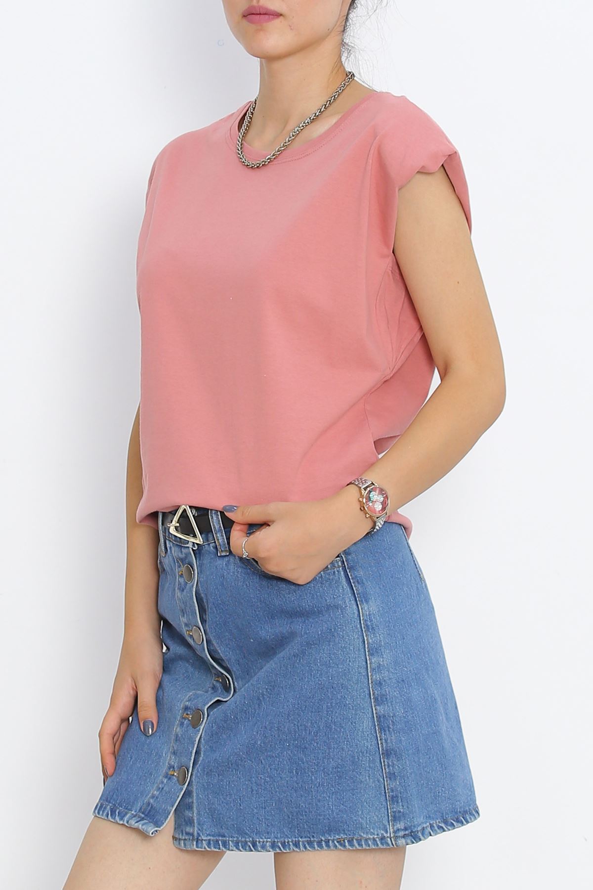 Sleeveless T-shirt Rose with Wadding - 15874.1567.