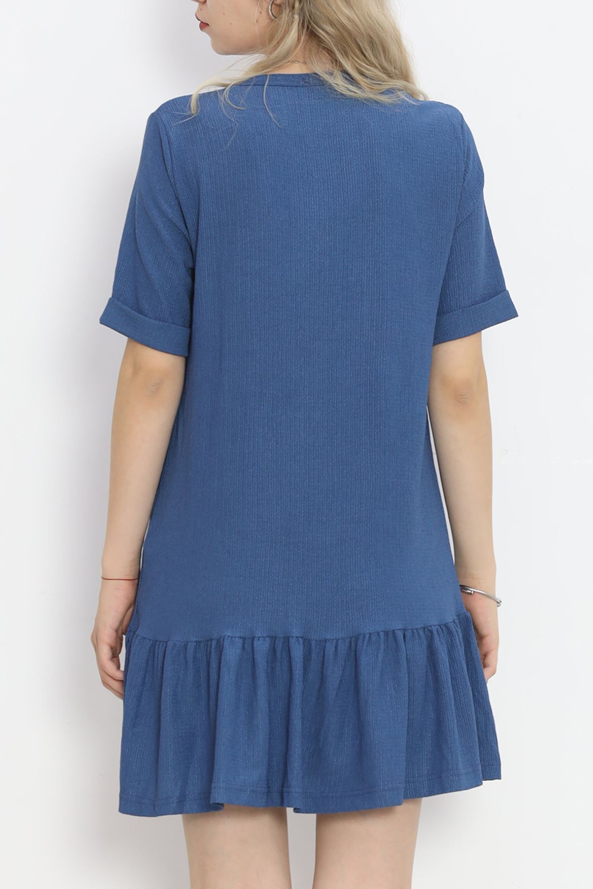 Short Sleeve Wrap Dress Indigo - 18877.1059.