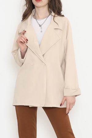 Oversize Button Jacket Beige - 951.1247.