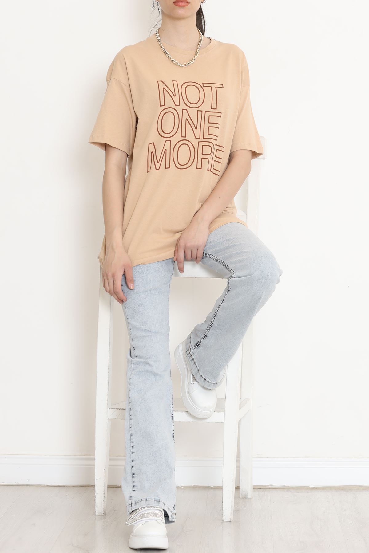 Printed Oversize T-Shirt Mink - 16504.1567.