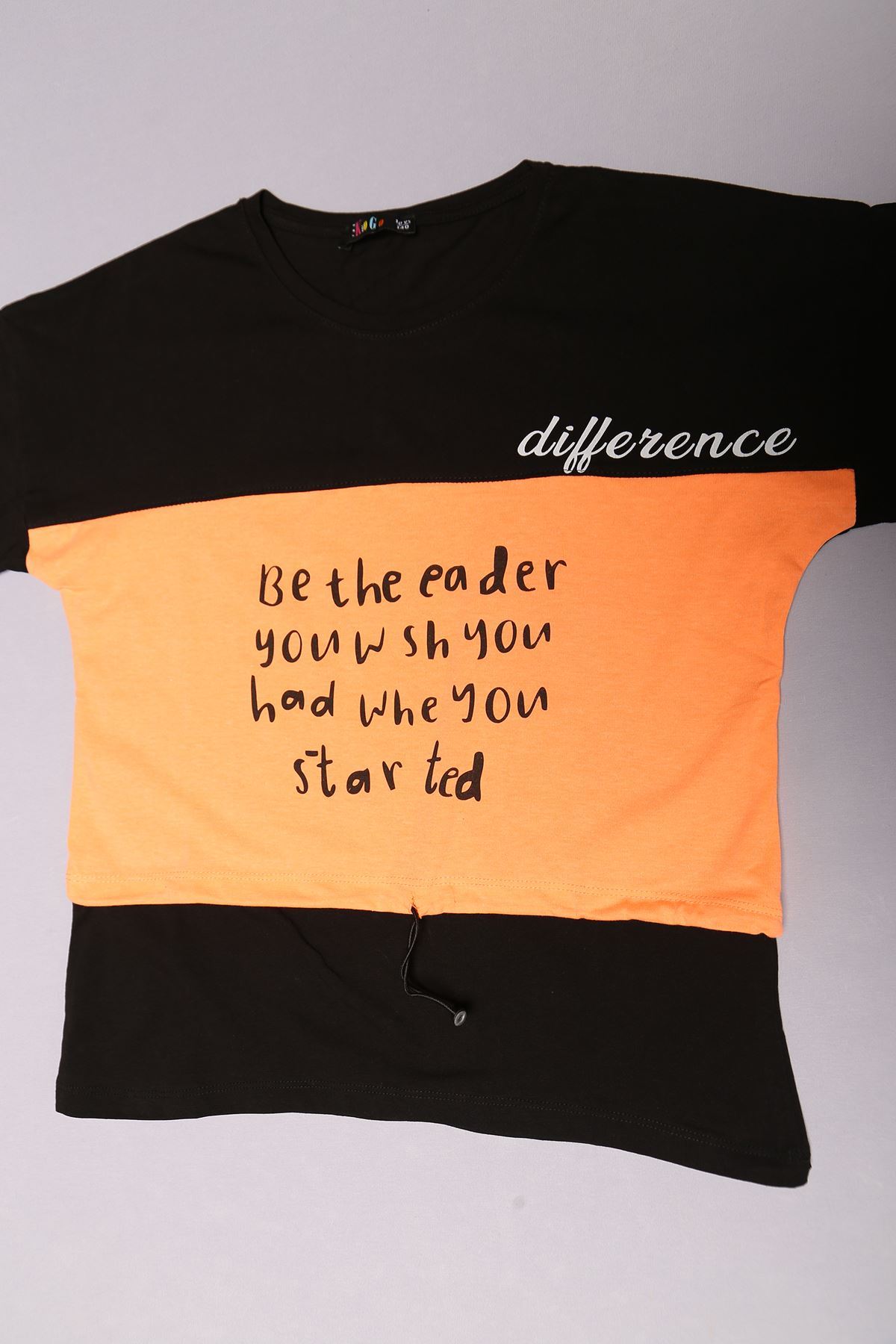 10-16 Years Printed Kids T-Shirt Blackorange - 18034.1567.