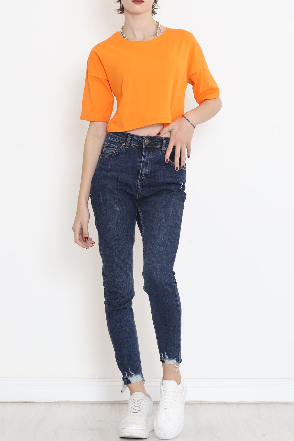 Single Jersey Crop T-shirt Orange - 1111.1567.