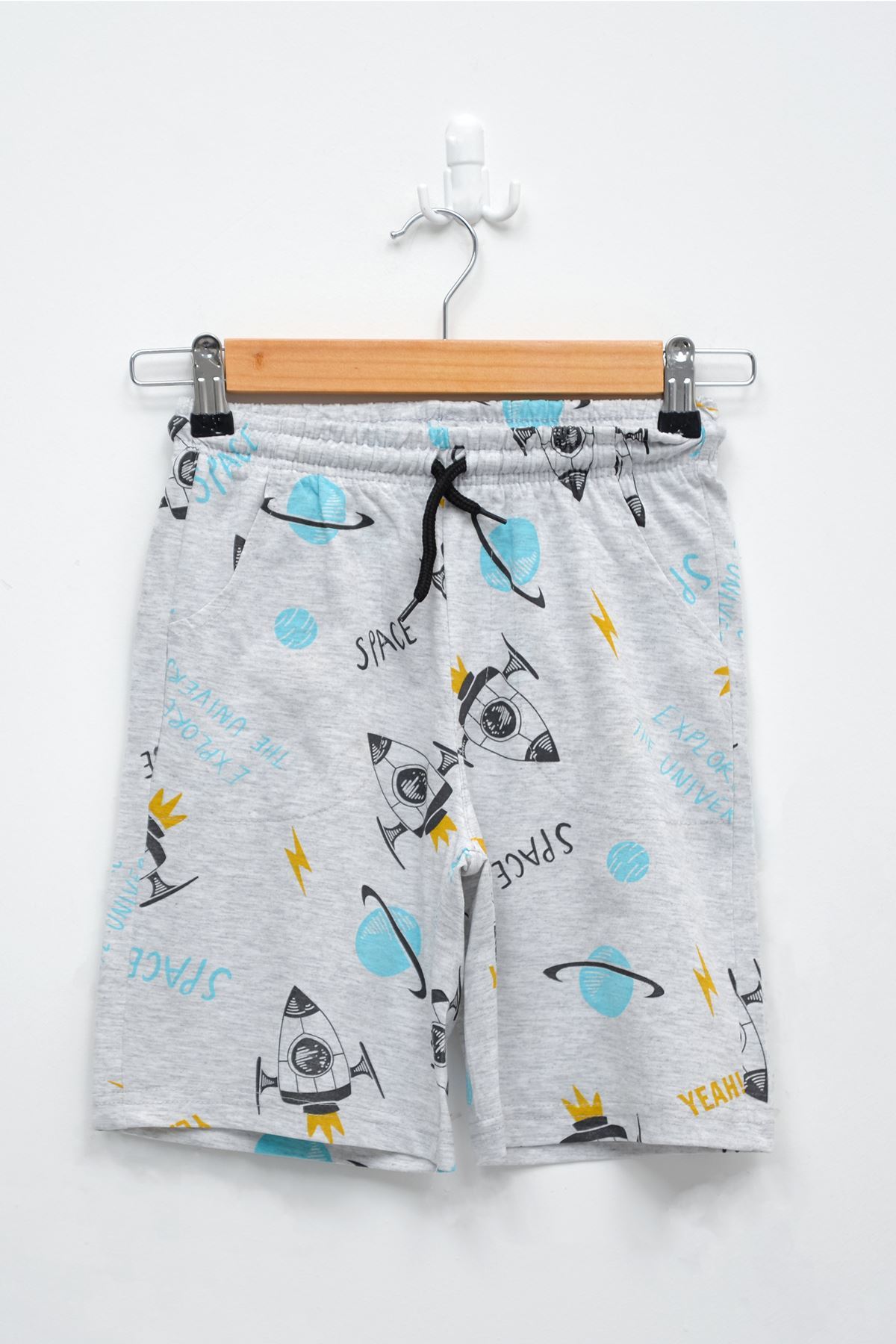 3-7 Years Printed Shorts Gray - 224178.1576.