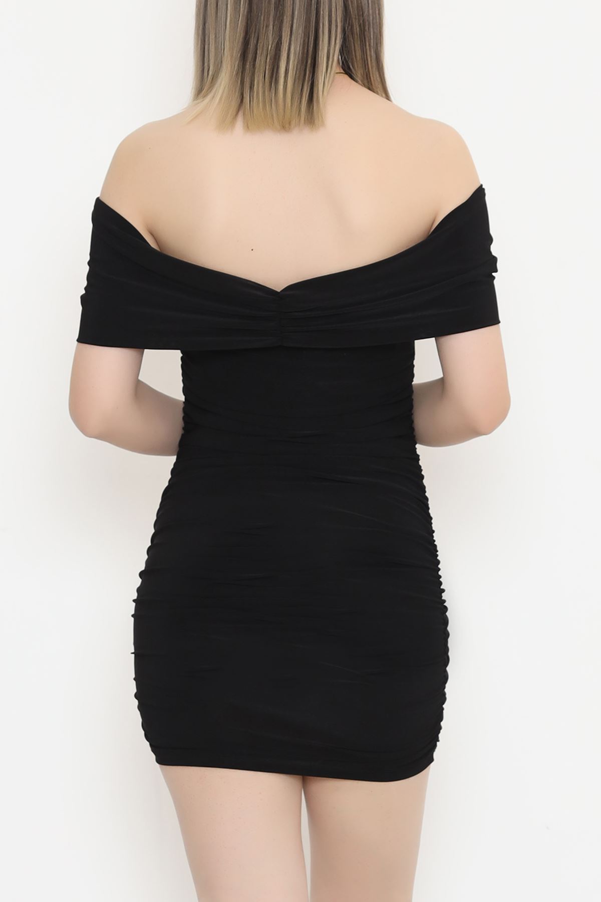 Shirred Dress Black - 3855.1595.