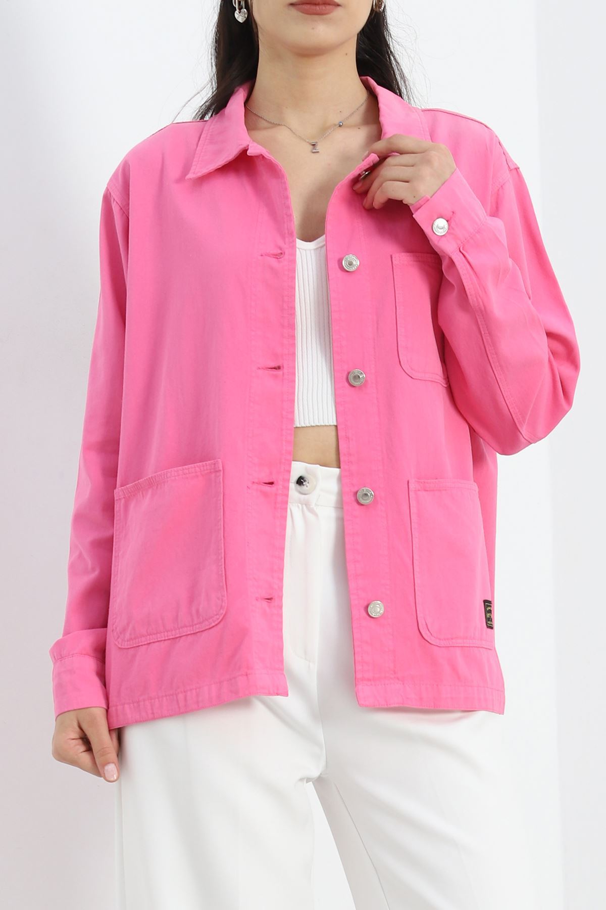 Worker Denim Ceket Pembe - 2374.1367.