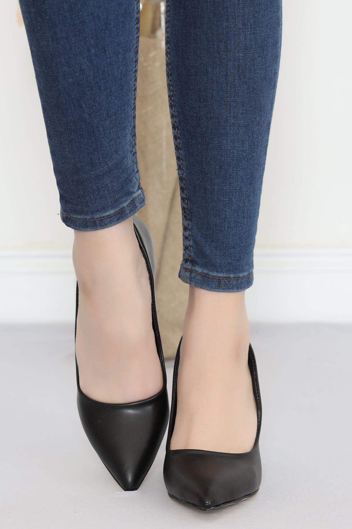 8 Cm Heeled Shoes Black Leather - 17349.264.