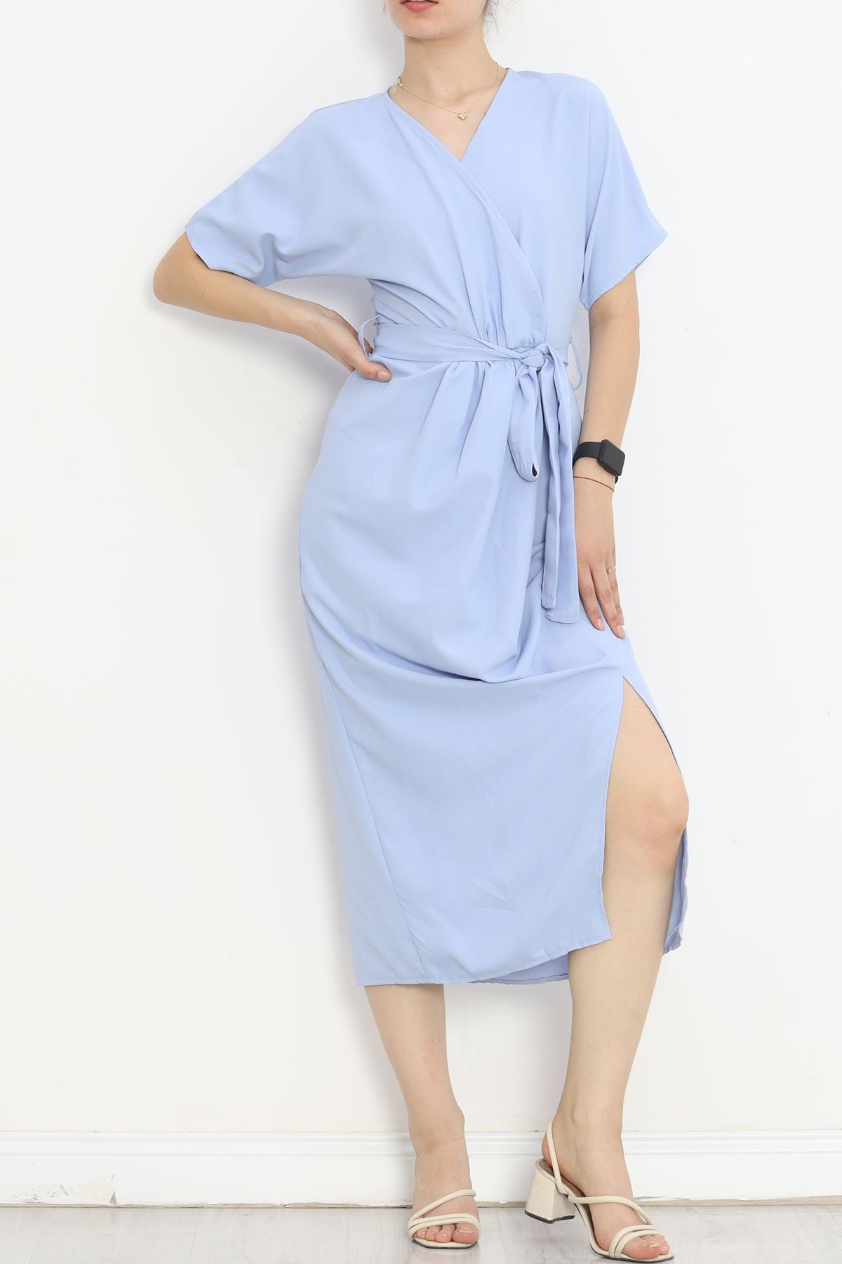 Double-breasted Collar Belted Dress Bebemavi - 152445.701.