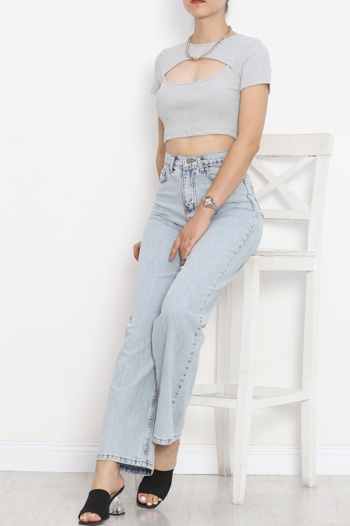 Low-cut Crop Body Gray - 4121.1567.