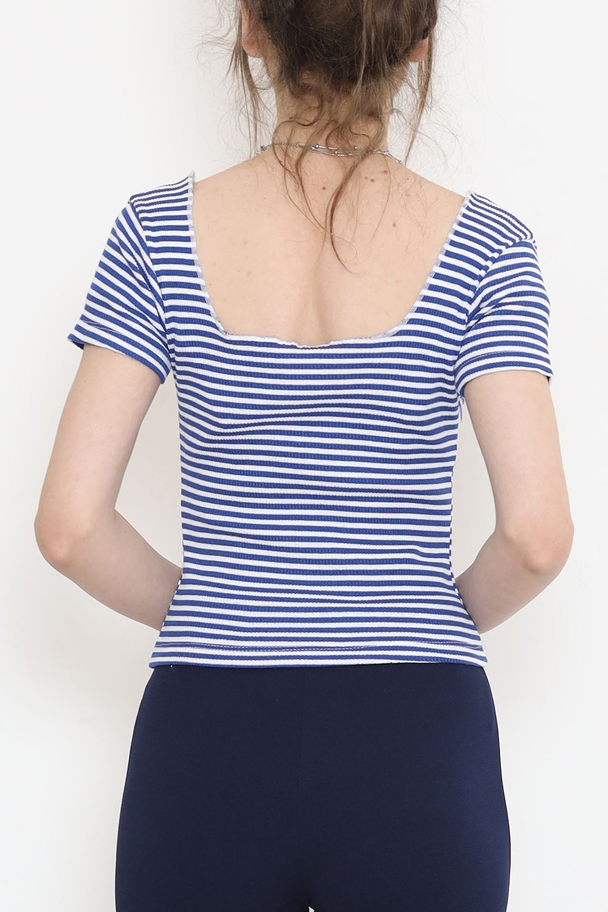 Striped Square Neck Blouse Saks - 15892.1567.