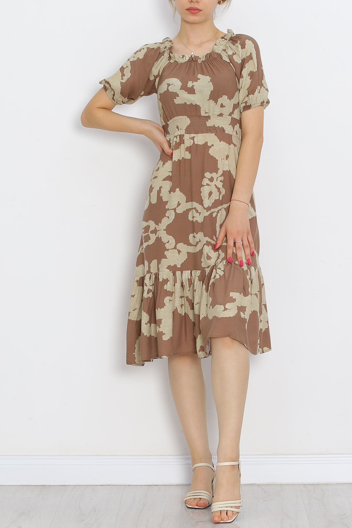 Madonna Collar Dress Brown - 18935.1247.