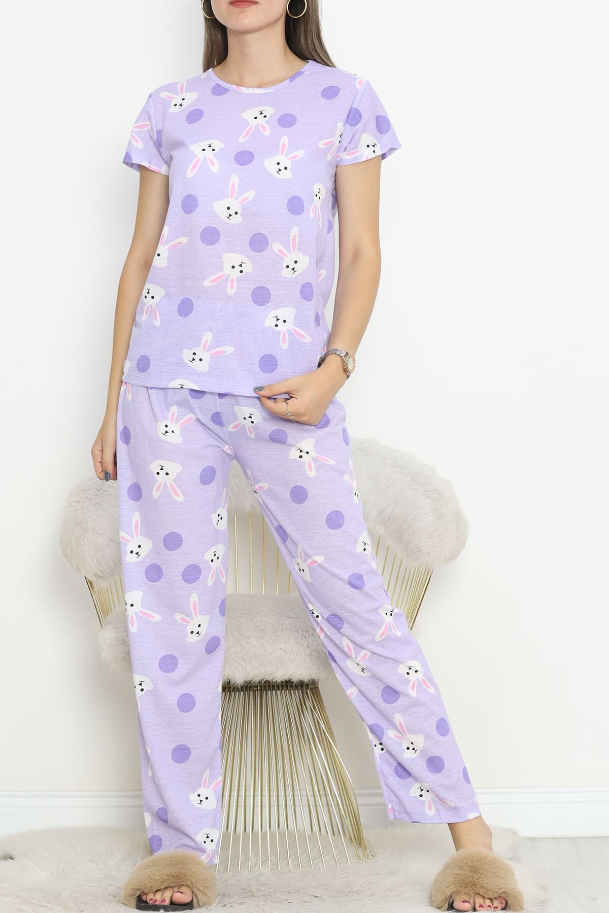 Patterned Pajama Set Açıklila - 130.1287.