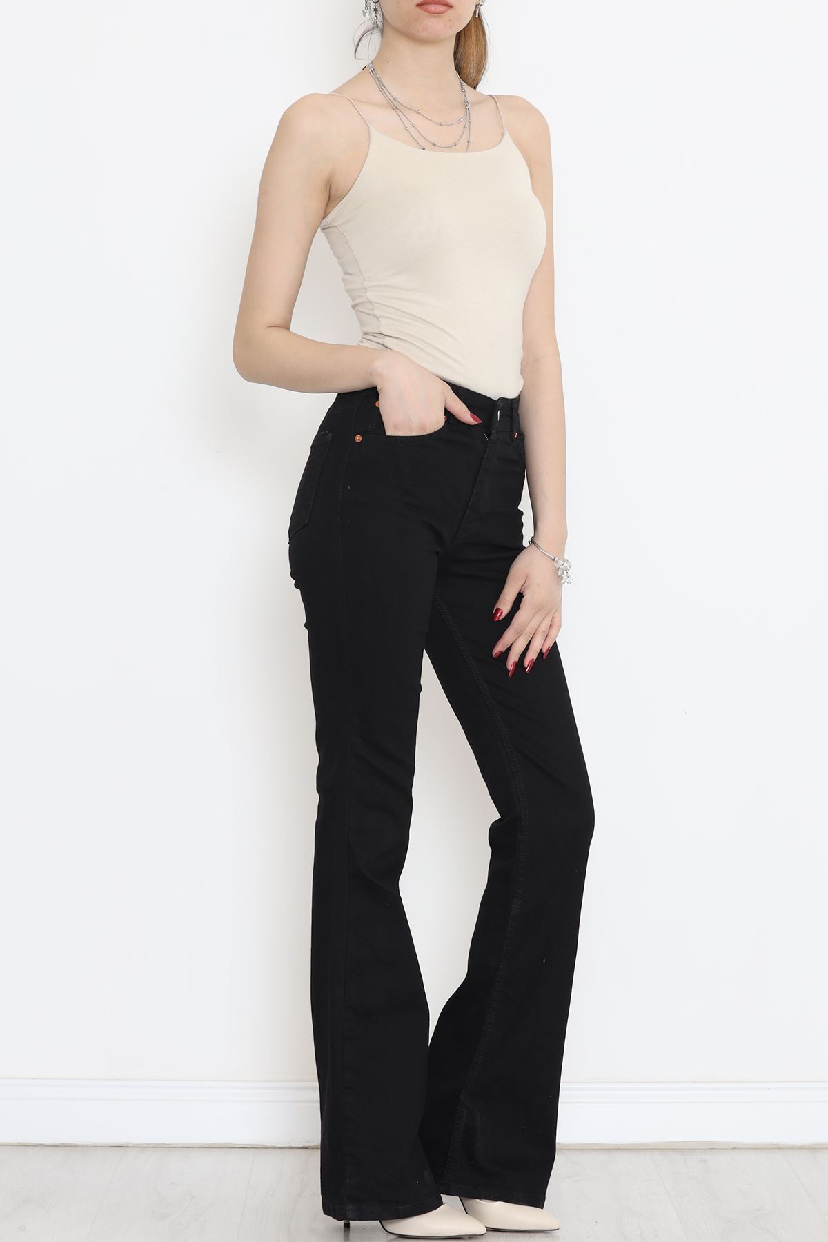 Flared Fade-Free Jeans Black1 - 1248.1431.