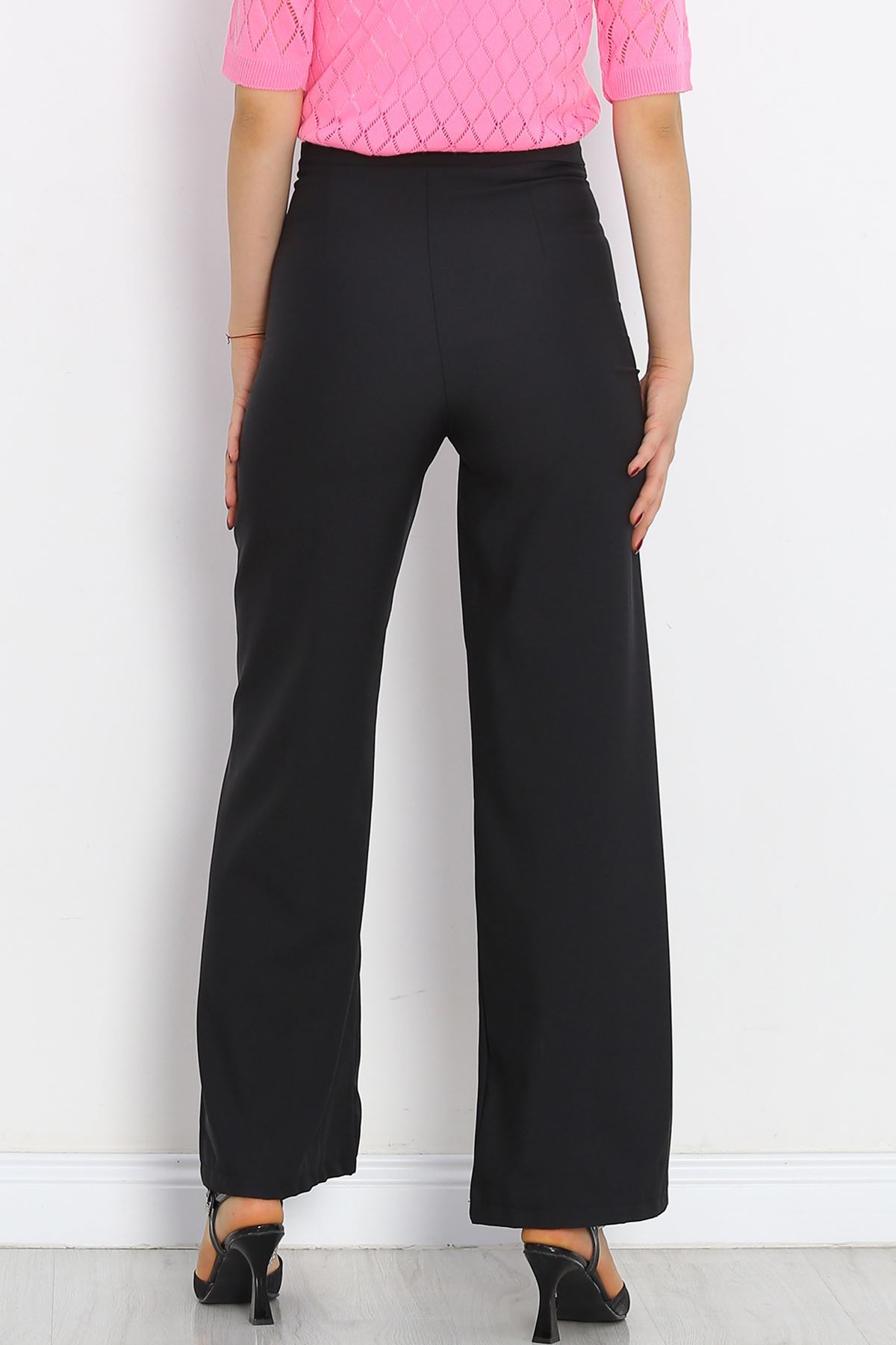 Button Detailed Pants Black - 20826.683.