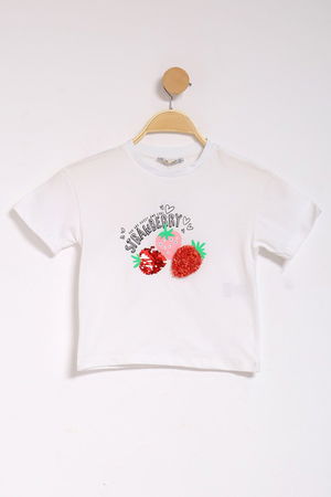 3-7 Years Embroidered Kids T-Shirt White - 624845.1576.