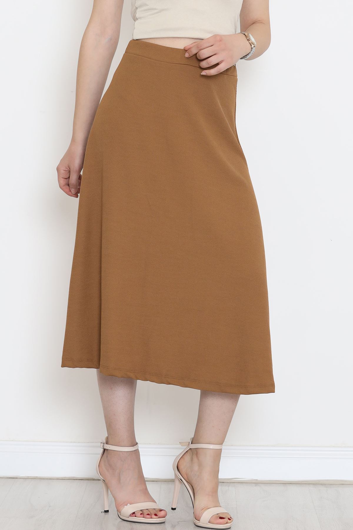 Corded Skirt Sütlükahve - 18315.716.