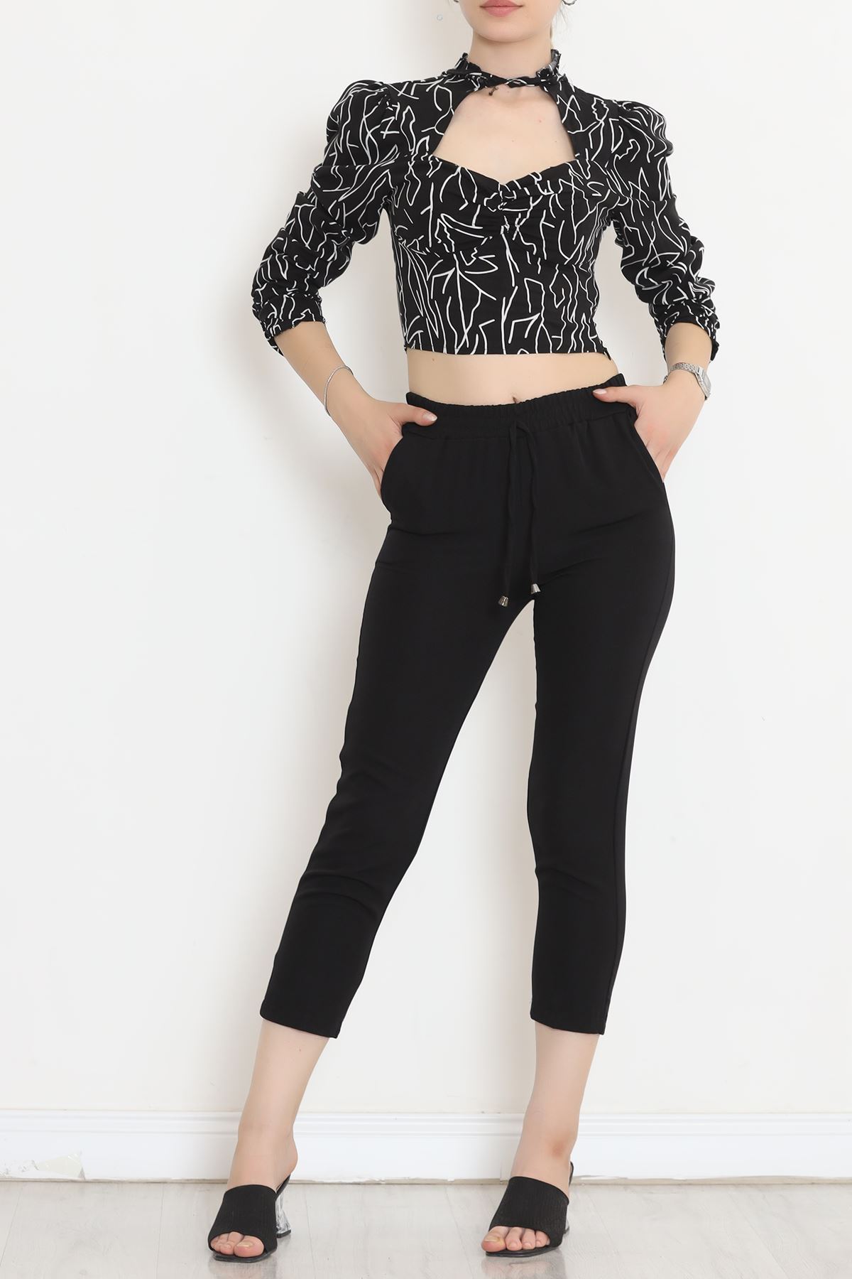 Elastic Waist Pants Black - 20819.683.