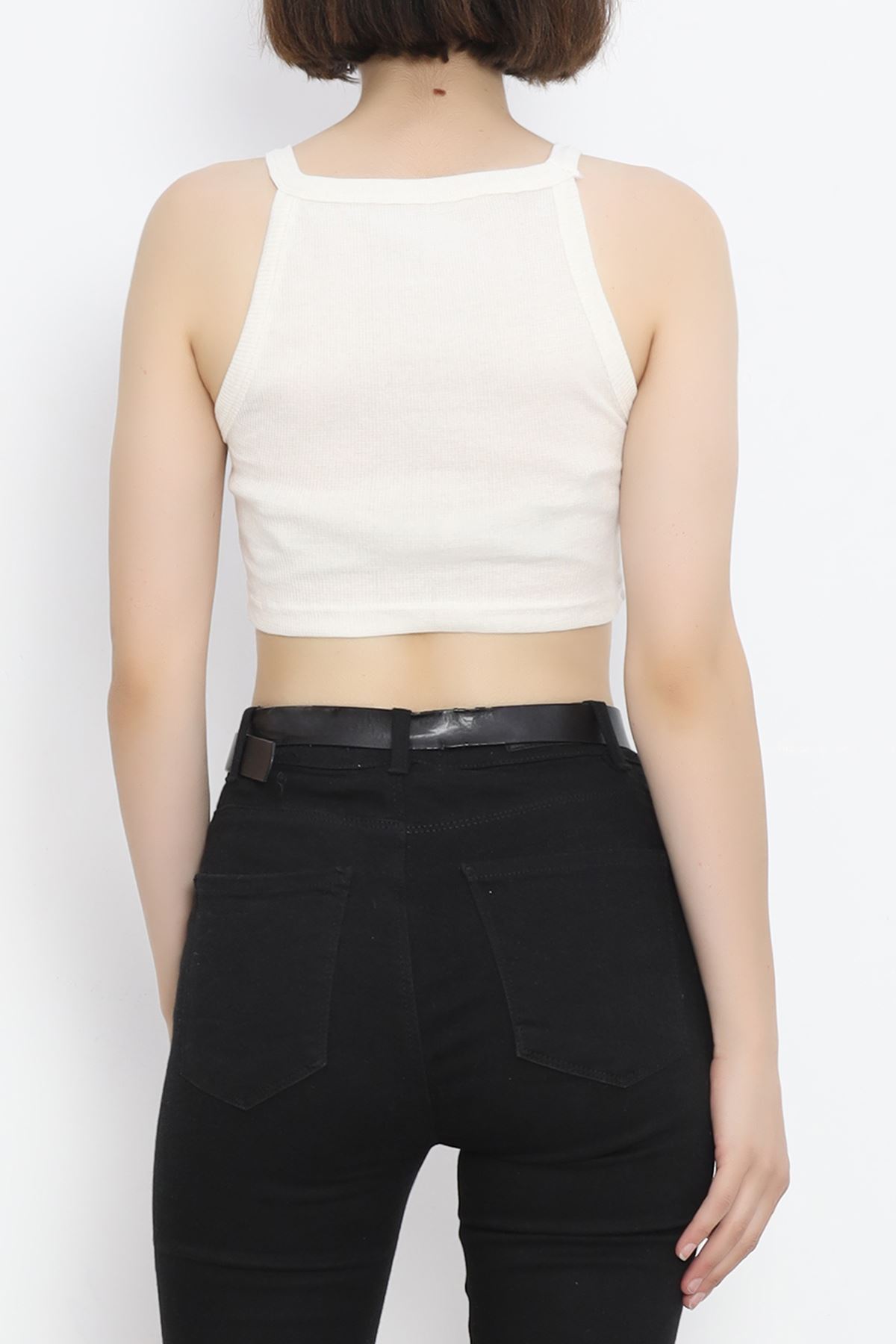 Thick Strap Crop Tank Top Cream - 18585.1723.