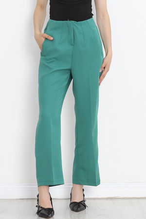 Pants with Waist Cuffs Dark Green - 20857.683.