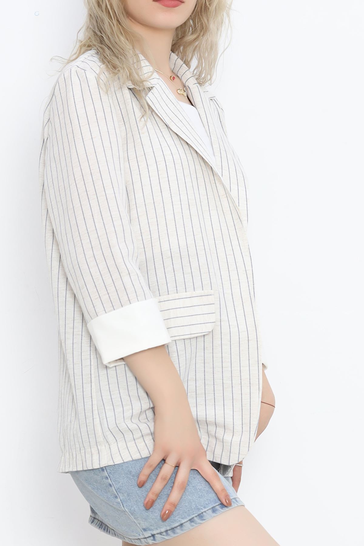 Striped Linen Jacket Taslaci - 1023.1247.