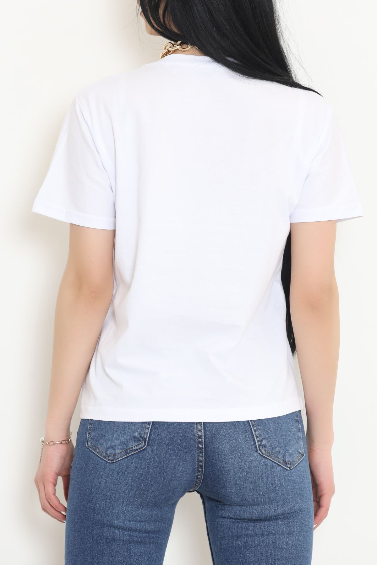 V-neck T-shirt White - 3644.105.