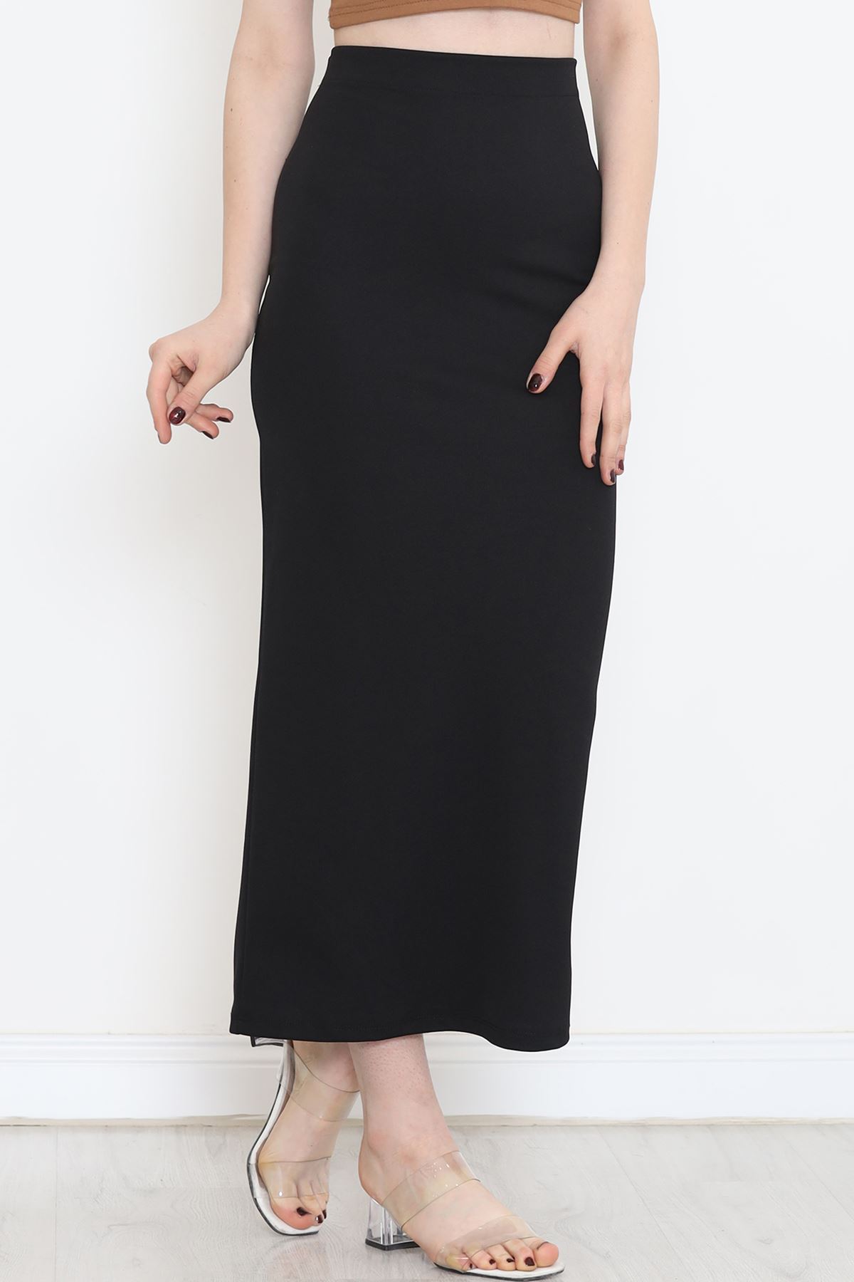 Scuba Fabric Pencil Skirt Black - 20253.1778.