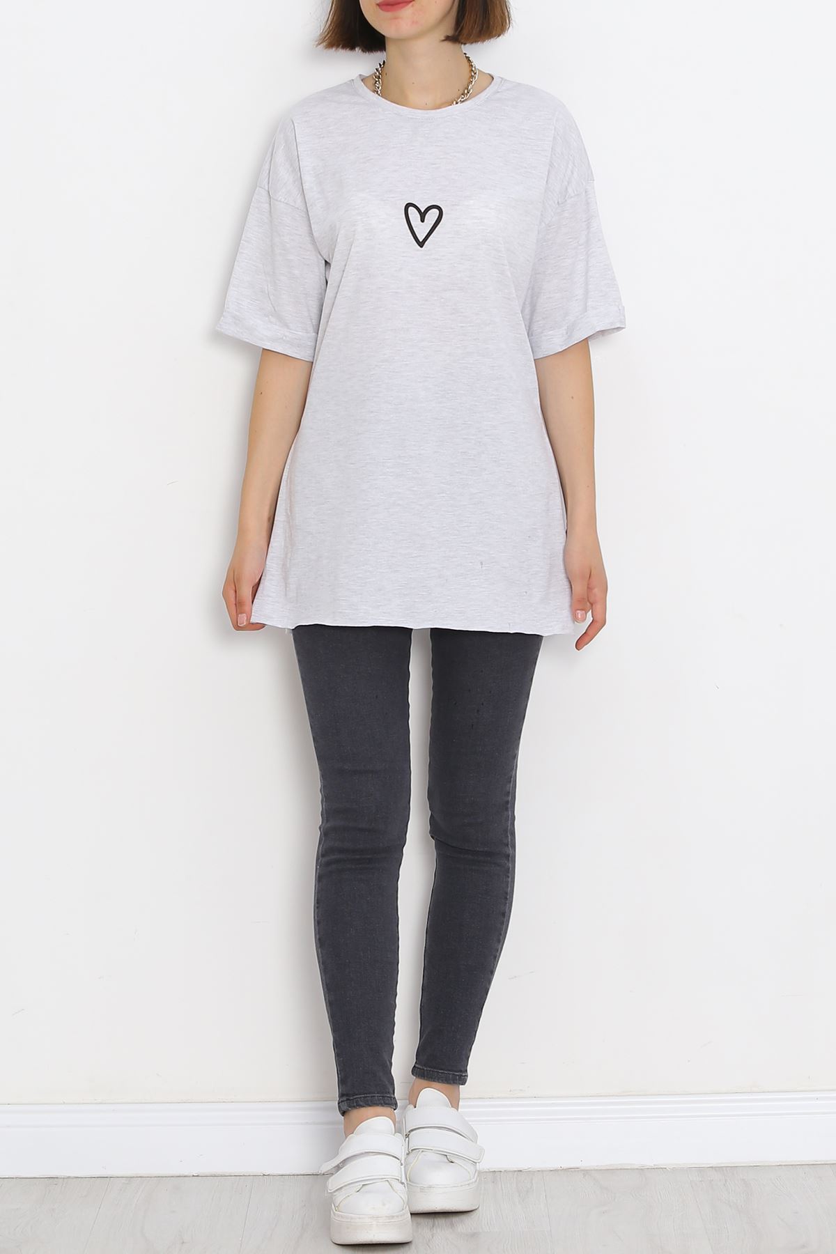 Double Sleeve Printed T-Shirt Gray - 16556.1567.