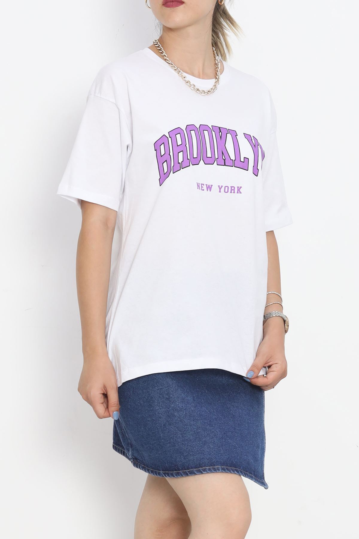 Printed Crew Neck T-shirt White - 16512.1567.