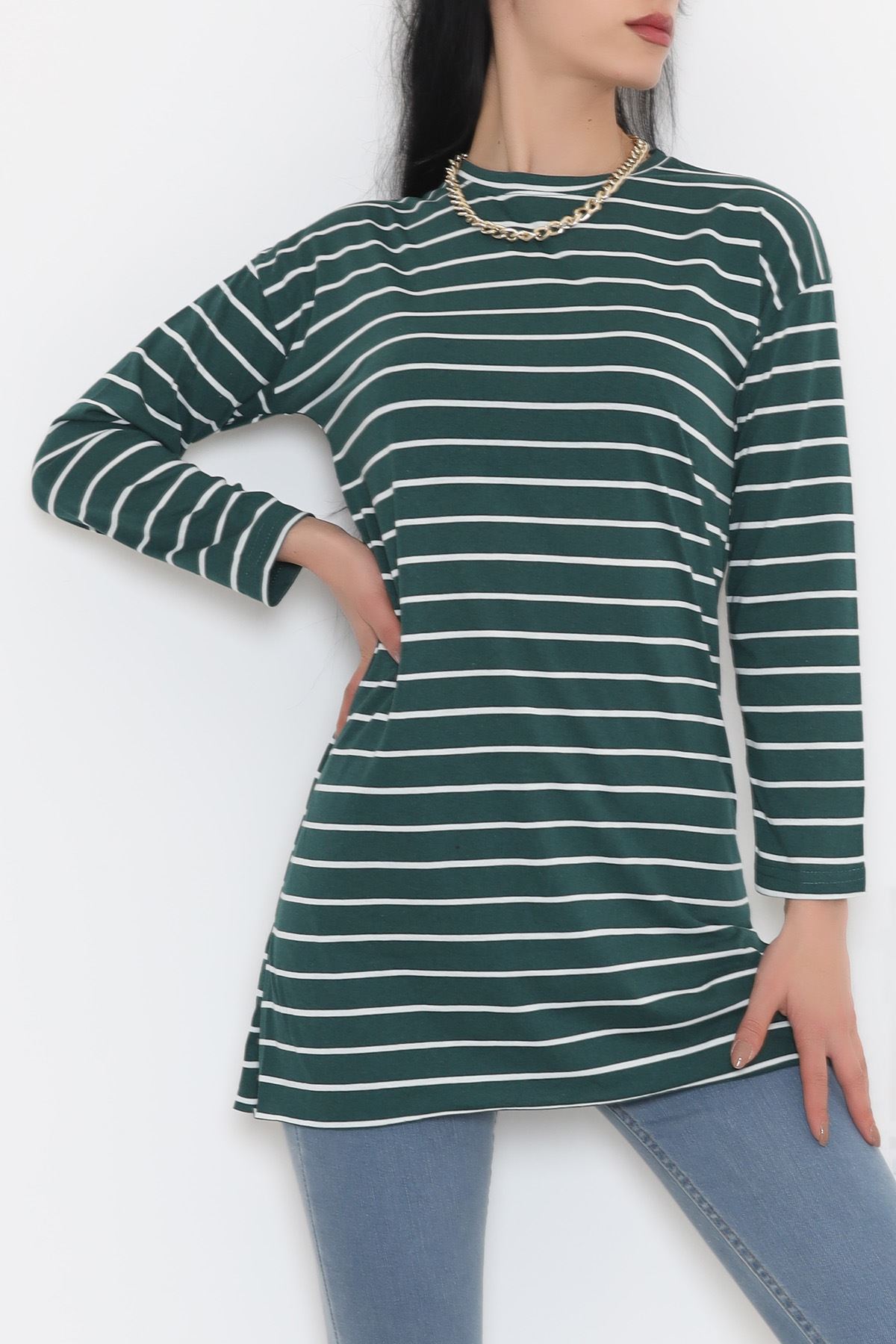 Striped Tunic Dark Green - 11313.1567.