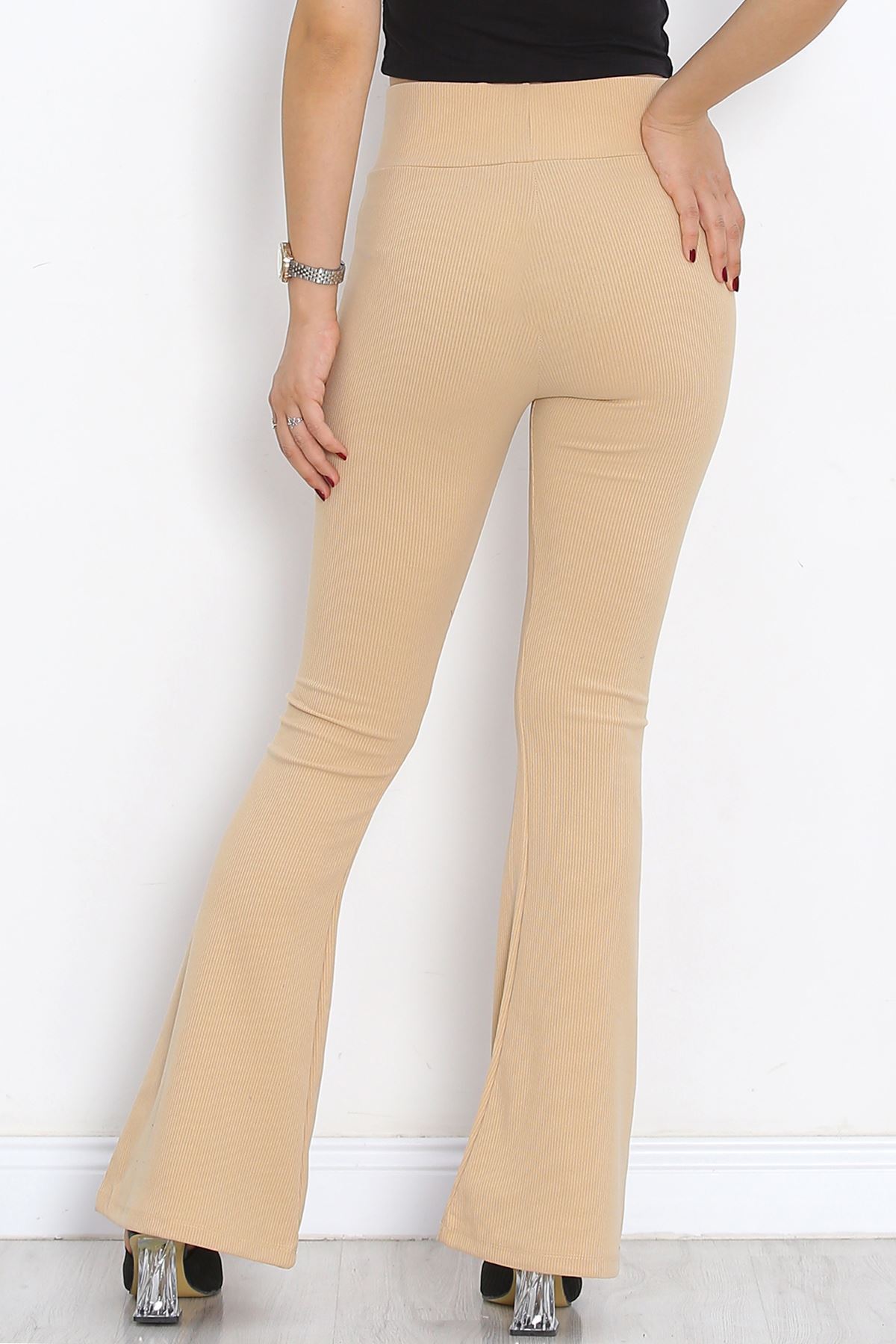 Flared Leggings Beige - 222.1247.