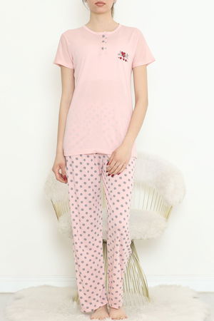 Button Pajama Set Pink - 704.1287.