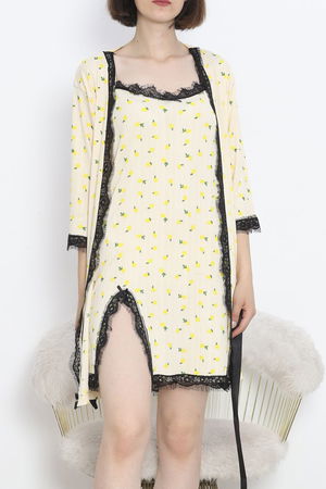 Printed Pegasus Pajama Set Lemon Yellow - 747.1287.