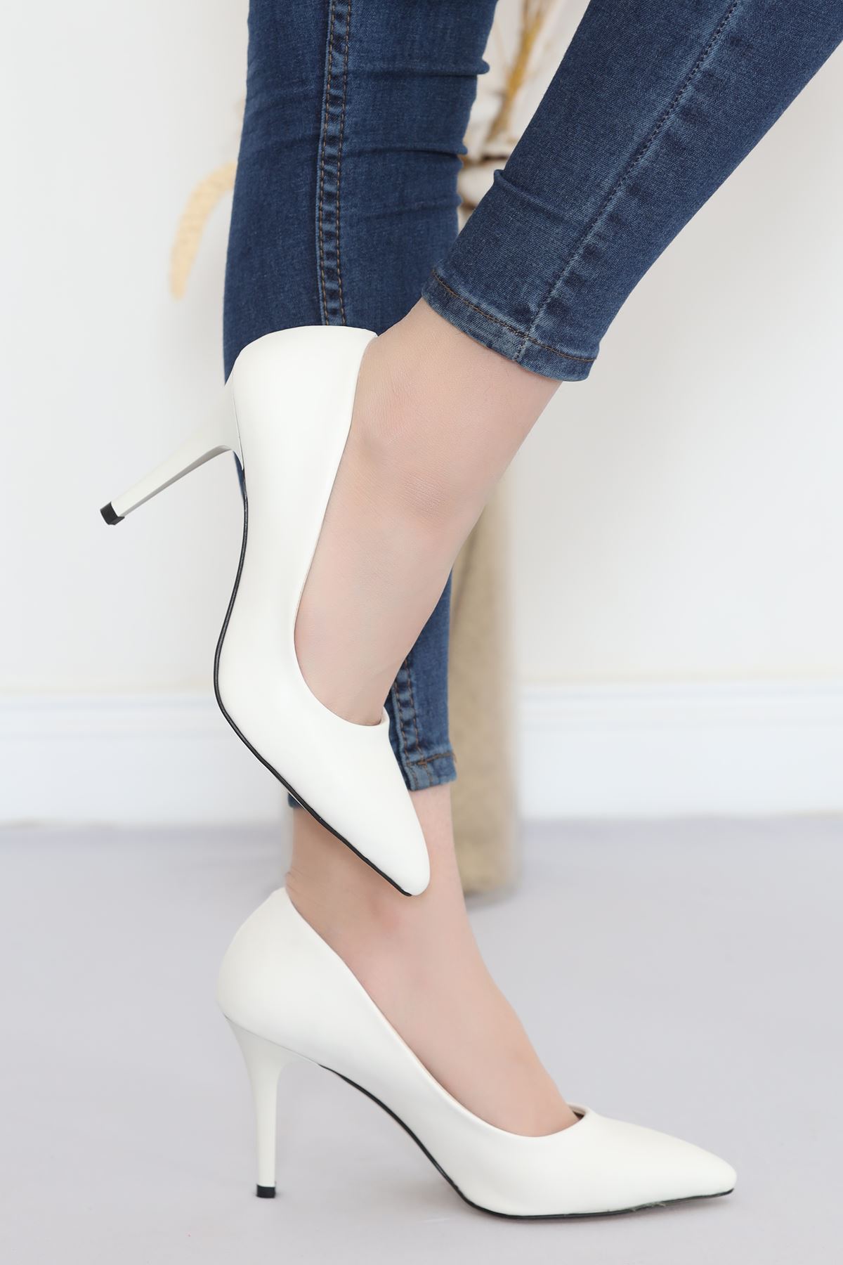 8 Cm Heeled Shoes White - 17347.264.