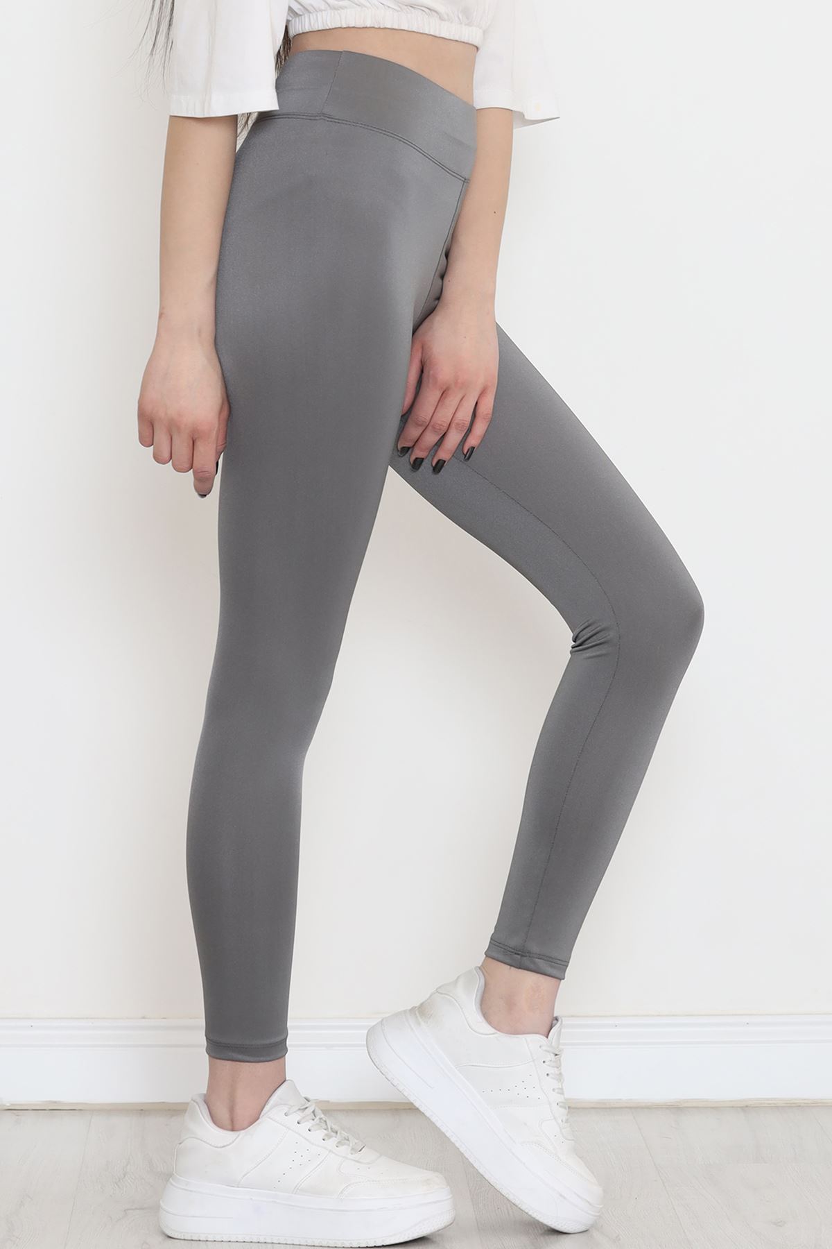 Shiny Disco Leggings Smoked - 12445.1778.