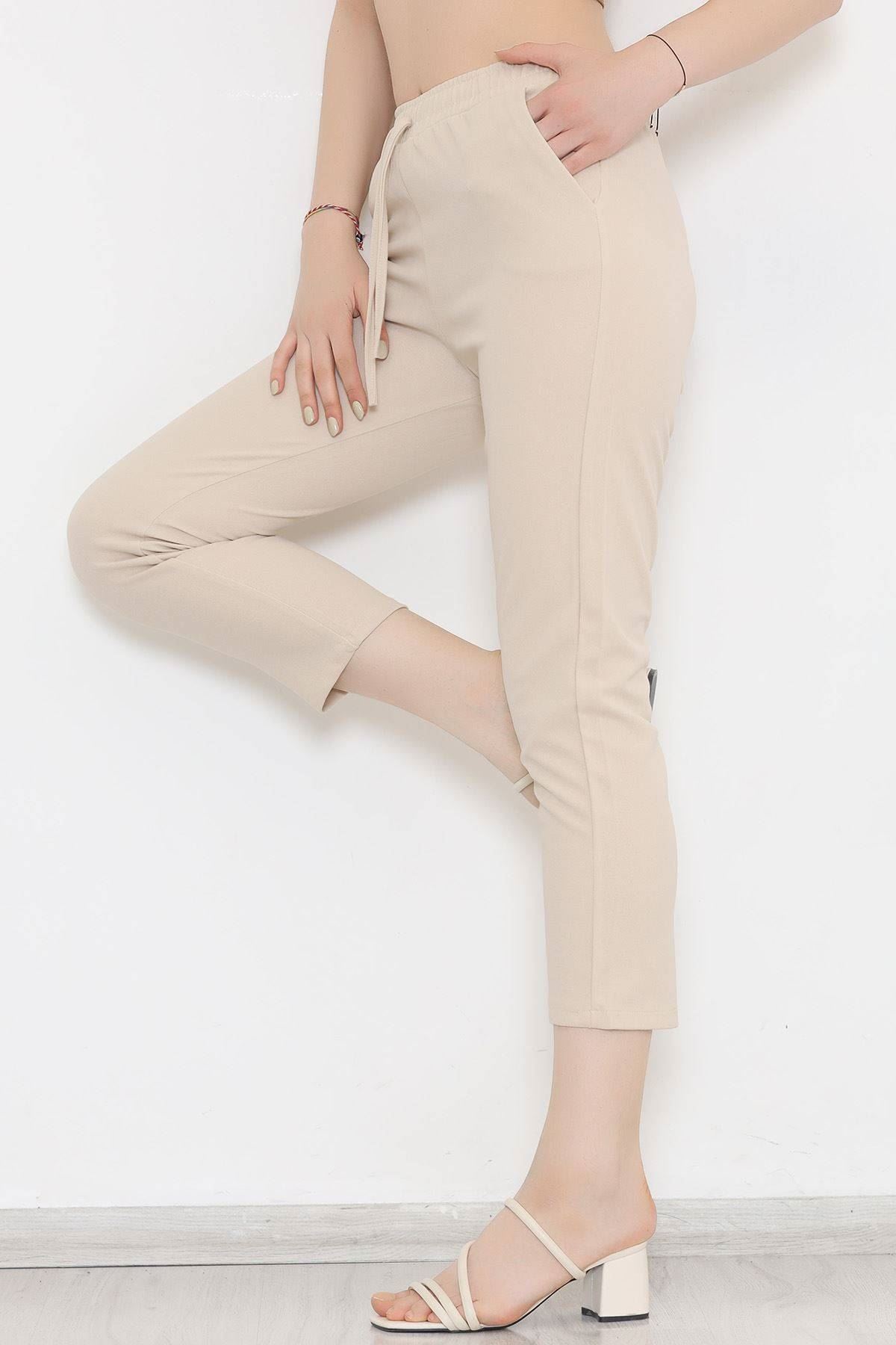 Elastic Waist Pants Stone - 20819.683.